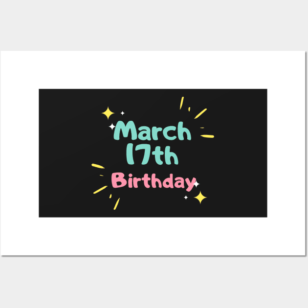 St. Patrick's Irish Day Birthday Born on March 17th gift for boyfriend Wall Art by yassinebd